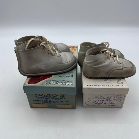 Vintage Jumping-Jacks & Baby Deer Kids Shoes Lot Leather Walker Size 3.5 4 5