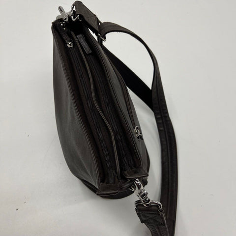 Gun Tote'n Mamas Brown Leather Concealed Carry Crossbody Shoulder Bag Purse