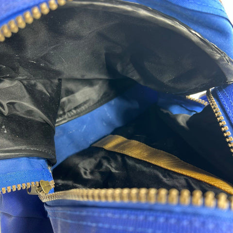 Vintage 90s Pillsbury Doughboy Blue Canvas Duffle Bag Travel Gym Promotional