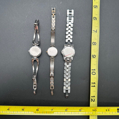 Relic Women's Watch Lot of 3 Western Sport Fashion Silver Tone Tin Extra Links