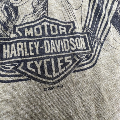 Harley-Davidson Aerosmith 2021 Graphic Tank Top Raw Hem Sz M