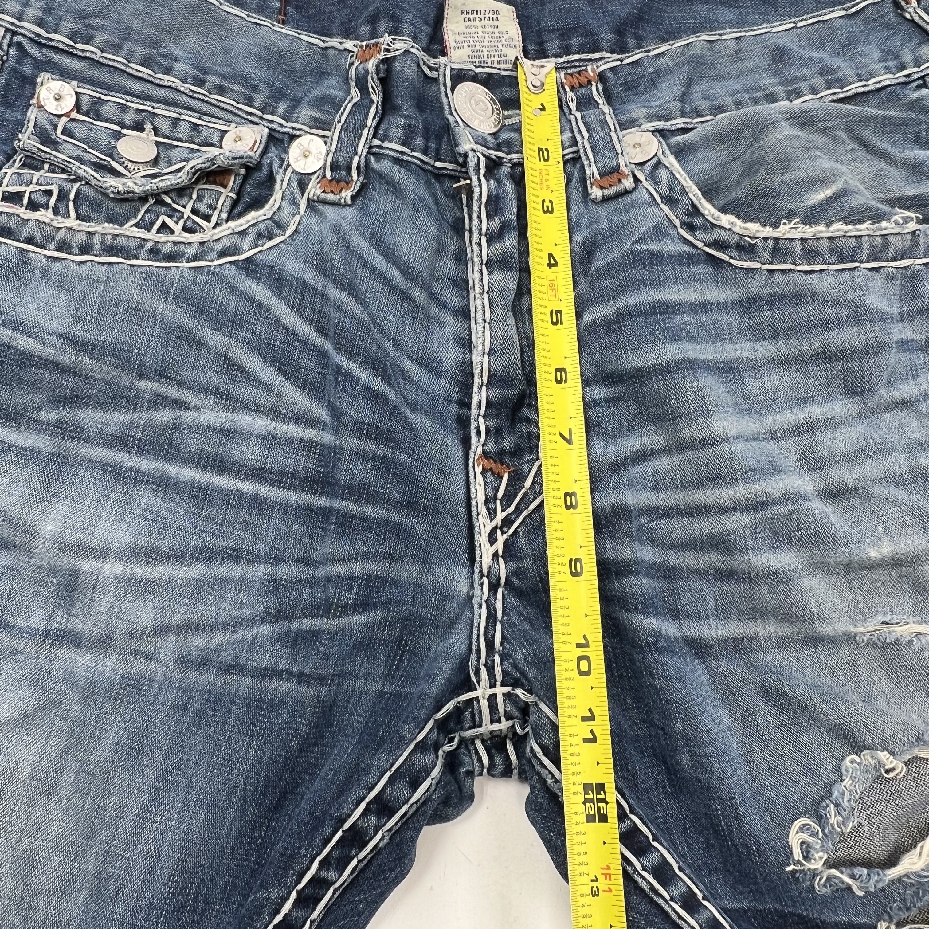 Y2K Vintage True Religion Ricky Super T Jeans Made in USA Distressed Size 36