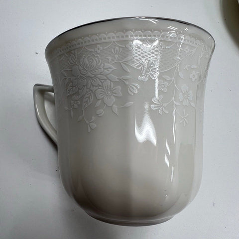 Noritake Chandon Platinum 10pc Dinnerware Set Service for 2 Ivory China