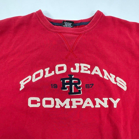 Vintage 90s Polo Jeans Co Ralph Lauren Spell Out Logo Sweatshirt Sz 3XL