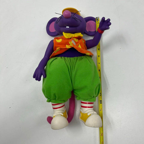 Vintage 1996 Bananas in Pajamas Rat in a Hat Purple Figure Doll Toy ABC TV