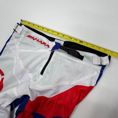 Moose Racing Men's Sahara Rebel Motocross MX Pants Red White Blue Vented Size 34