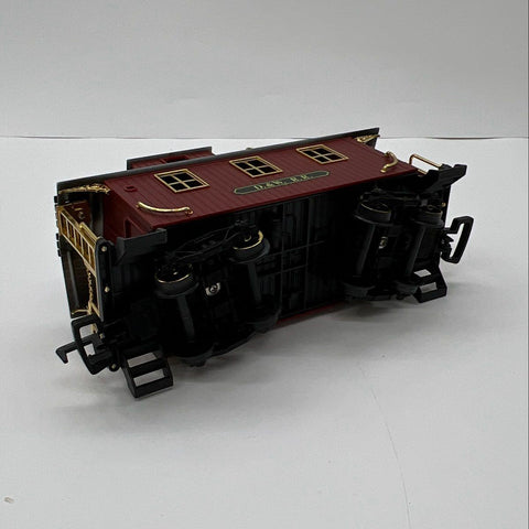 D&W R.R. Model Train Caboose and Metal Track Lot G Scale Vintage Style