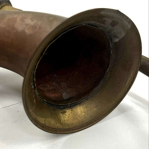 Vintage Brass Serpentine Bulb Horn Antique Car Taxi With Mounting Bracket