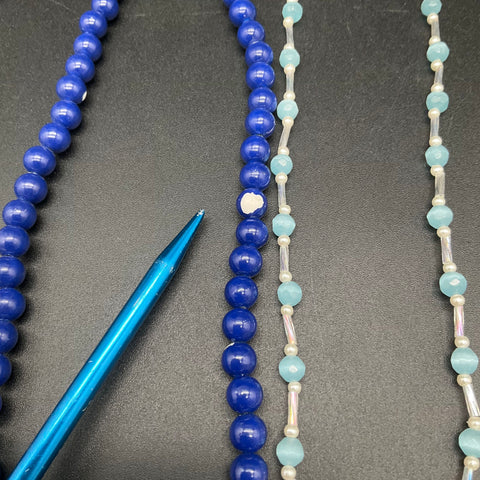 Mixed Blue Tone Costume Necklace Jewelry Lot 0.6 Lbs Vintage to Modern 11pc