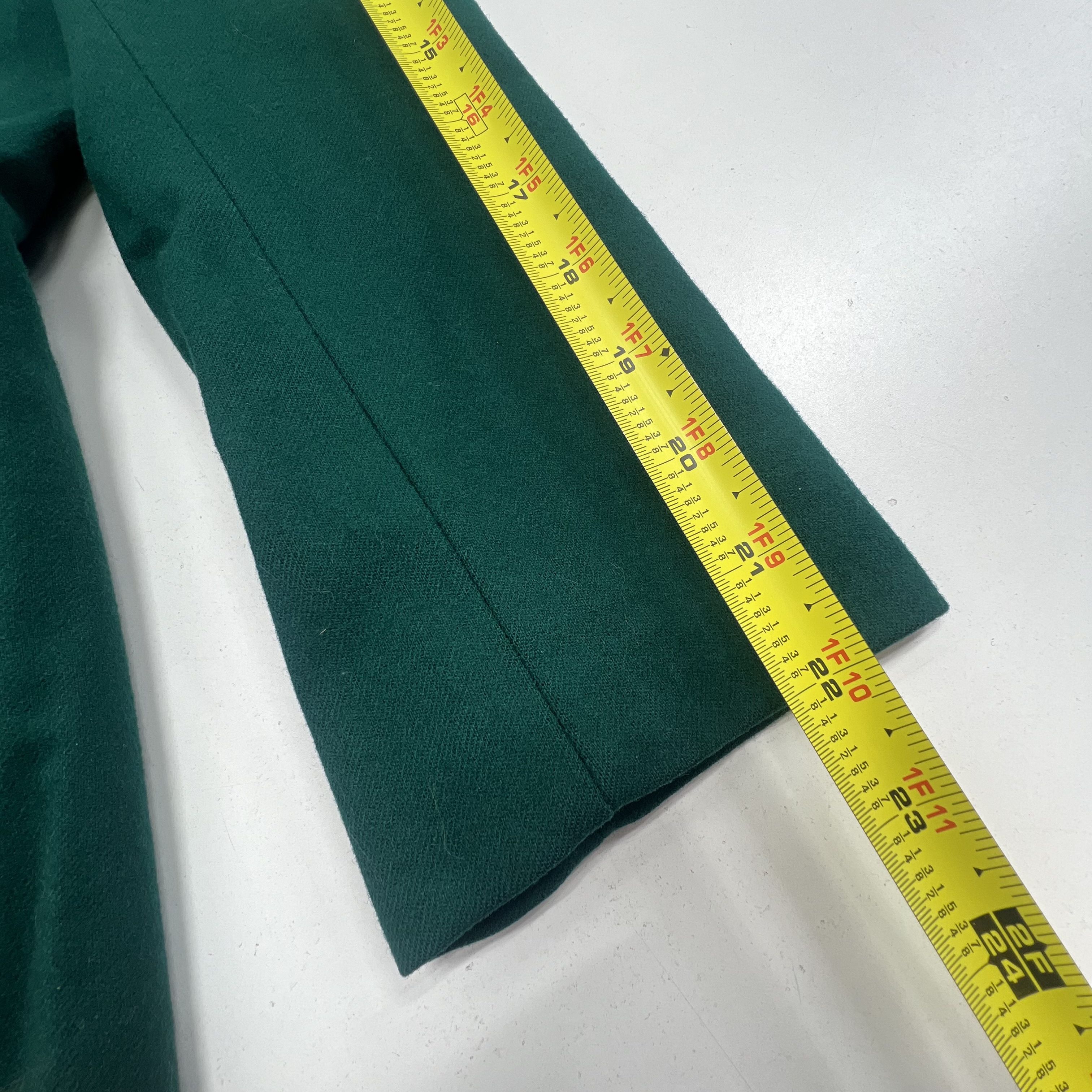 Miss Pendleton Wool Shamrock Green Pant Suit Set Vintage Women's Size 6/8