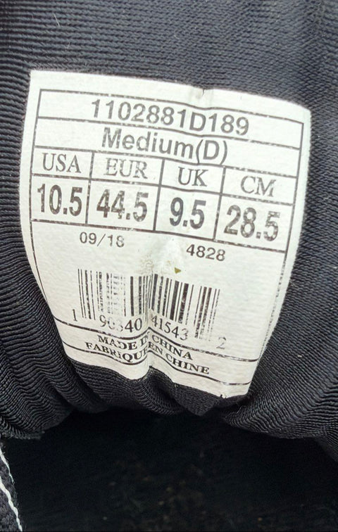 Brooks Ghost 11 Black White Grey Running Shoes Men's Size 10.5