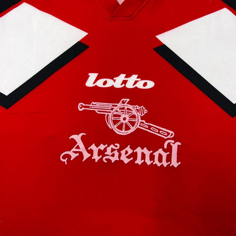 Vintage 90s Arsenal FC Lotto Soccer Jersey Made in USA Number 13 Sz S