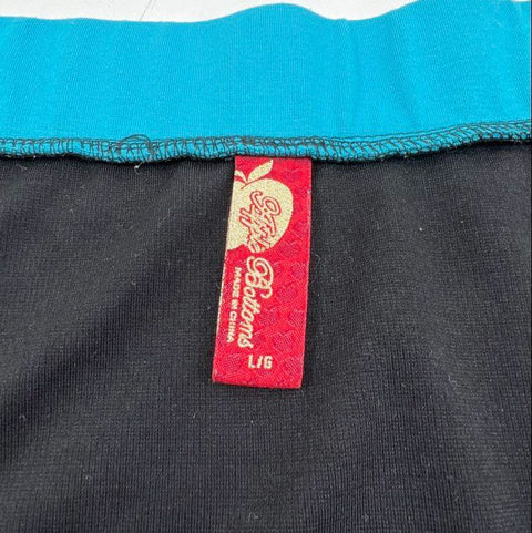 Apple Bottoms Women's Black Blue Strapless Zipper Romper Vintage Y2K Pockets SzL