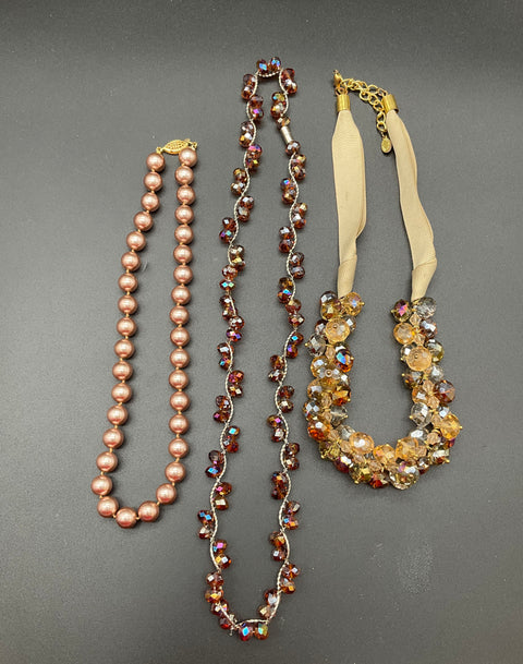Lot Costume Jewelry Beaded Faux Pearl Necklaces Bracelets Premier JMS Creation