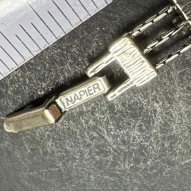 Napier Purple Enamel Silver Tone Bracelet