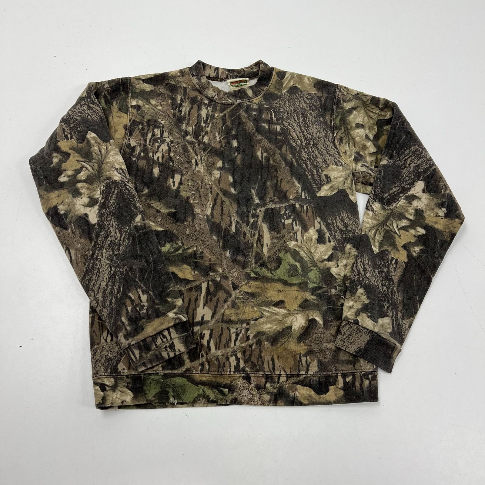 Vintage Y2K Mossy Oak Camo Full Print Crewneck Sweatshirt Men's XL
