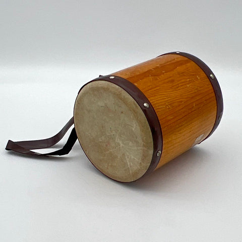 Rhythm Band Inc Vintage Wood Hand Drum Hecho En Mexico Natural Skin Head 7-Inch