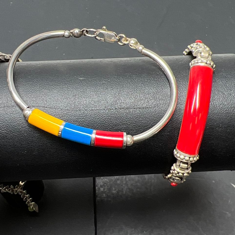 Assorted 925 Sterling Silver Bracelets Anklets Lot 101g