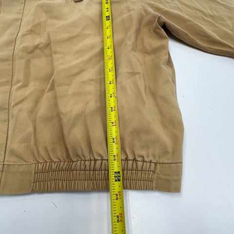 Vintage 80s Bis Gene Ewing Khaki Cotton Dolman Sleeve Bomber Jacket Womens S