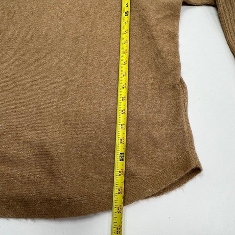 Lilly Pulitzer Women's Simora Sweater Tan Gold Button Shoulder Crewneck Size M