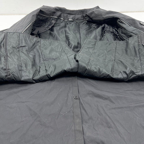American Apparel Garrison Collection Men's All Weather Trench Coat Black NWT 46L