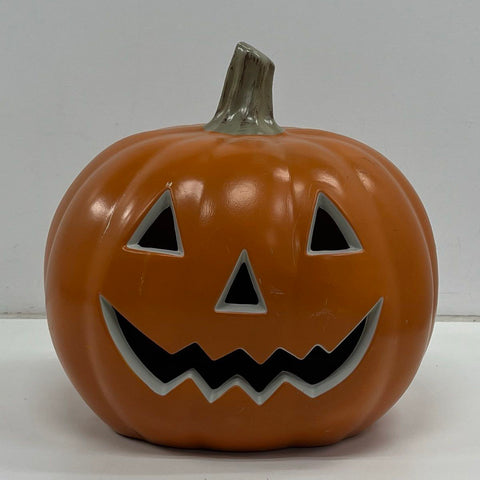 Vintage Plastic Light Up Jack O Lantern Pumpkin Large Halloween Porch Decor