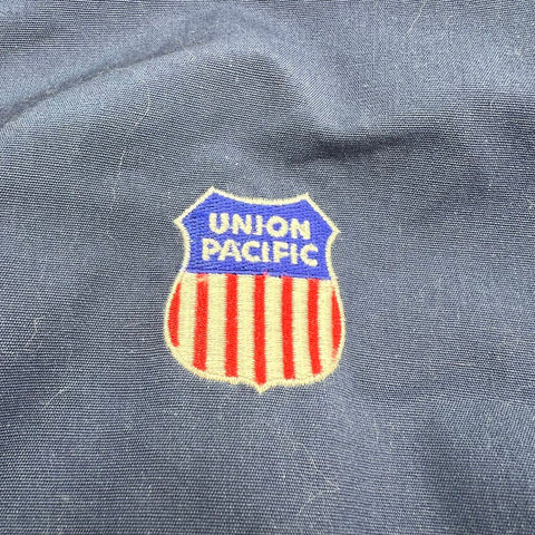Vintage 80s Union Pacific Railroad Bomber Jacket Flannel Lined USA Made Sz S