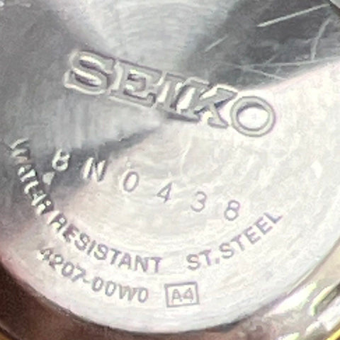 Vintage Seiko 5 Automatic 21 Jewels Gold Tone Ladies Watch 4207-00W0 Tested