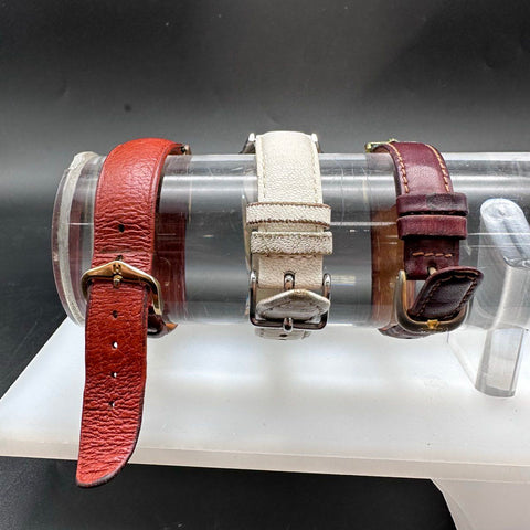 Lot of 3 Fossil Wristwatches Vintage & Modern Leather Straps AM4432 SC-5444