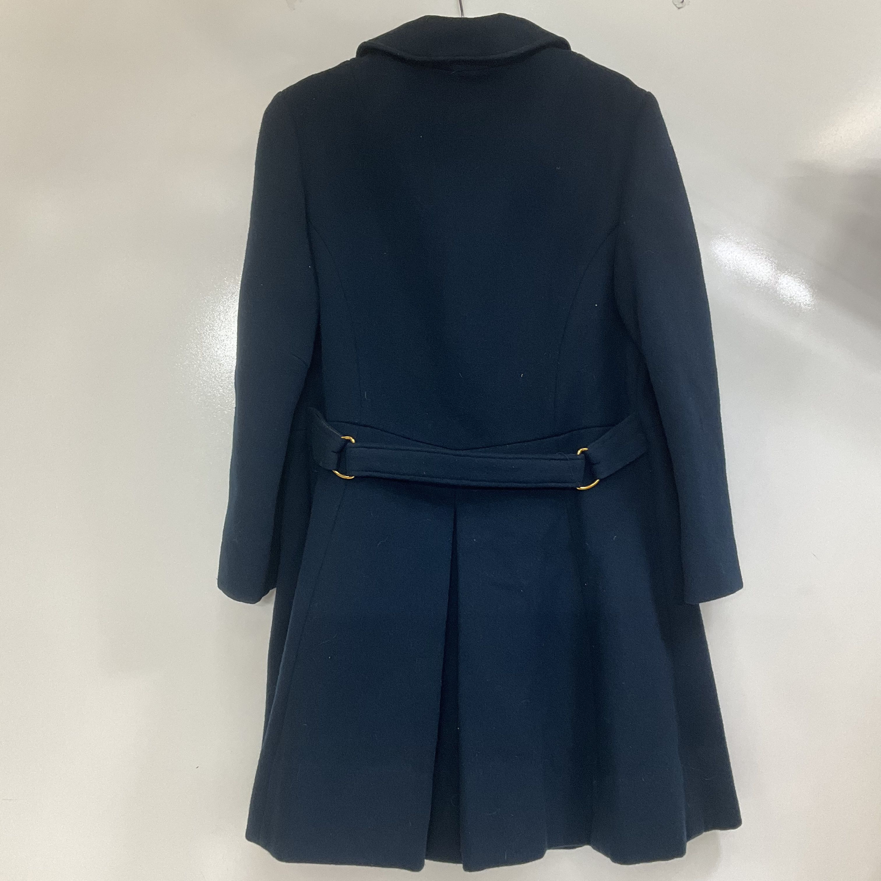 Vintage 70s ILGWU Union Made Wool Peacoat Overcoat Dark Teal Womens Medium