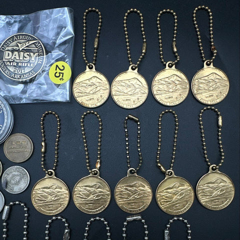 Challenge Coin Token Lot Military Pikes Peak Arcade Exonumia 55+ Piece Vintage