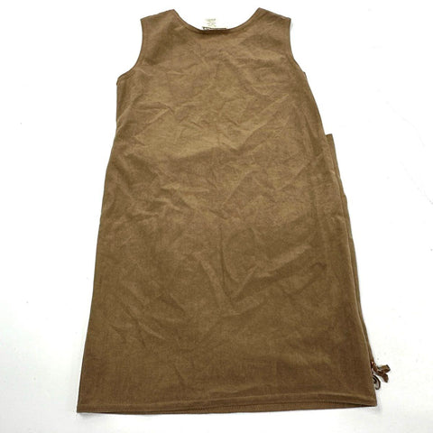 Vintage 90s Disney Pocahontas Faux Suede Fringe Beaded Girls Dress Sz 8-10