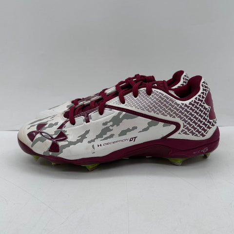 Under Armour Deception DT Maroon White Camo Baseball Cleats Size 9