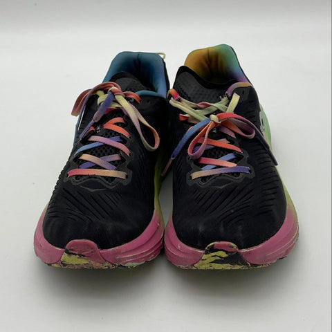 Hoka Rincon 3 Black Rainbow Multicolor Women's Running Shoes Size 9