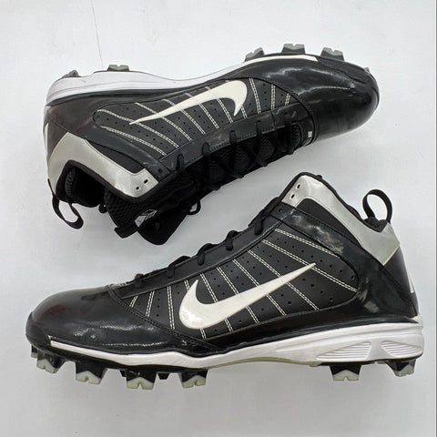 Nike Diamond Elite MCS Black White Baseball Cleats Size 15
