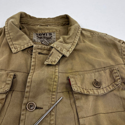 Levi's Men's Olive Green Cotton 4-Pocket Field Utility Jacket Size XL