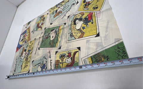 Vintage Peanuts Snoopy Linens Lot 3pc Pillowcases Curtains 1970s 1971 Schulz