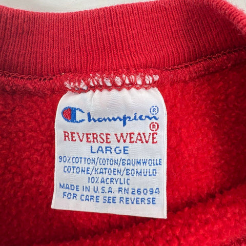 Vintage 90s Champion Reverse Weave Bradley University Crewneck Made USA Sz L
