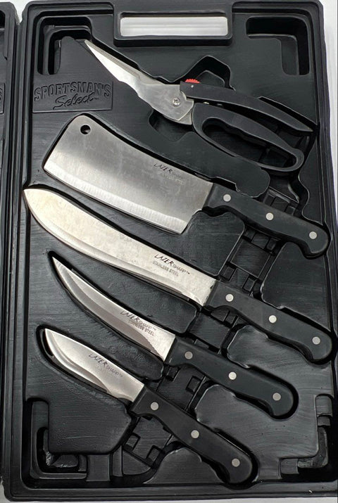 Sportsman's Select 8pc Butcher Field Dressing Knife Set Stainless Steel Hunting