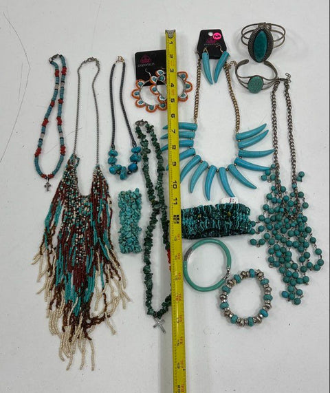 Paparazzi Jewelry Lot NWT Turquoise Color Southwestern Necklaces Bracelets 14