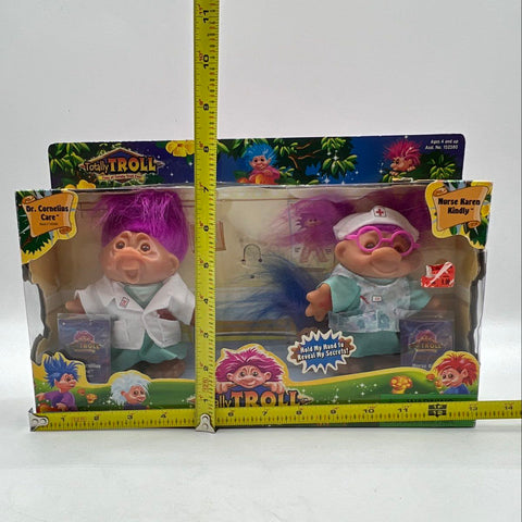 Playmates Totally Troll Dr Cornelius Care & Nurse Karen Kindly Doll Set NIB