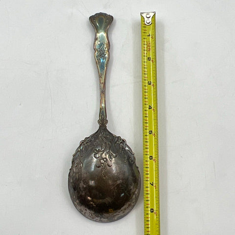 1847 Rogers Bros Vintage Pattern Silver Plate 8.25" Serving Spoon Grape Vine