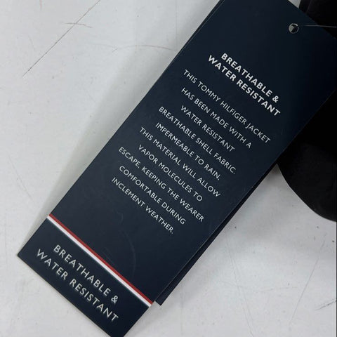 Tommy Hilfiger Men's Black Water Resistant Full Zip Mock Neck Vest Size XL NWT