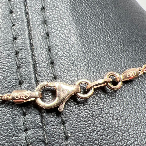 Rose Gold 925 Sterling Silver Rings Chain Necklace