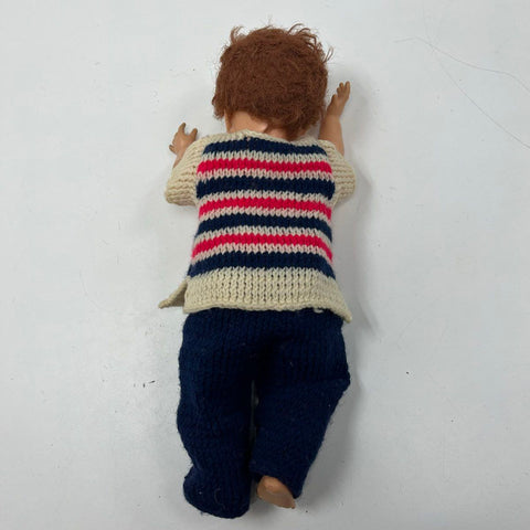 Vintage 1950s Baby Doll Sleep Eyes Rooted Hair w/ 2 Outfits Mid Century Toy