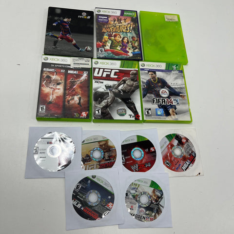 UFC FIFA Madden Kinect WWE 10 Game Lot Microsoft Xbox 360 Sports Fighting