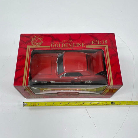 Mira Ford Mustang 1964 1/2 Red Diecast Car 1:18 Scale Golden Line NIB