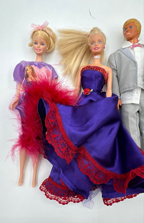Barbie & Ken Doll Lot Mattel Vintage 1990s 2000s Mixed Outfits 5 Pieces