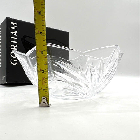 Gorham Elena Crystal Small Bowl 8.5 Inch Round With Original Box