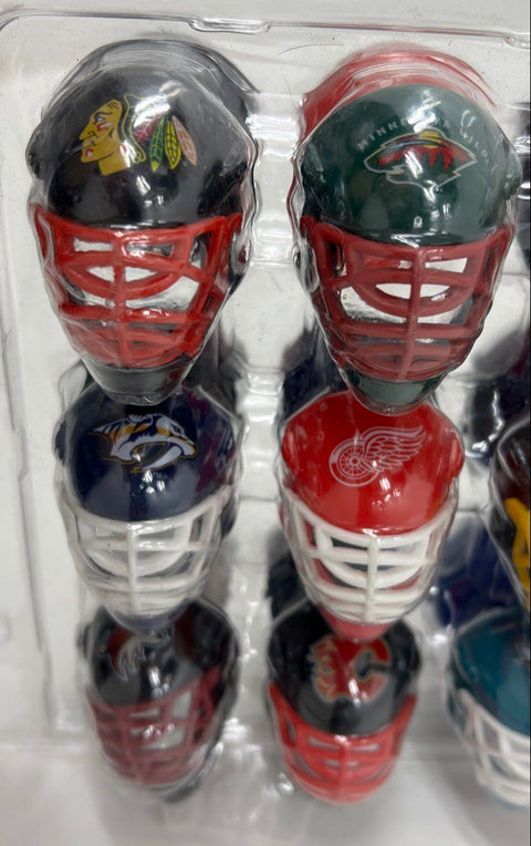 NHL Mini Goalie Mask Lot 30 Pieces Mixed Teams Plastic Collectible